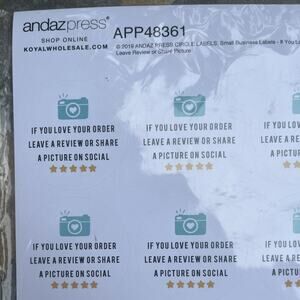 Andaz Press Round Small Business Sticker Labels, 120 Pack Packaging Stickers